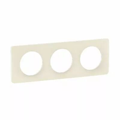 Plaque C�liane 3 postes - Blanc Amande emballage GD (CP1123)