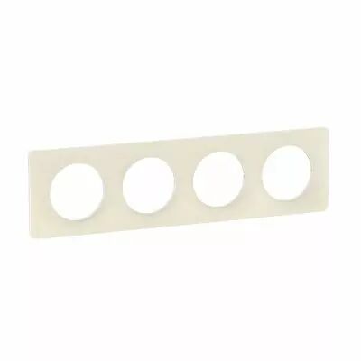 Plaque C�liane 4 postes - Blanc Amande emballage GD (CP1124)