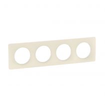 Plaque Céliane 4 postes - Blanc Amande emballage GD (CP1124)