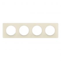 Plaque Céliane 4 postes - Blanc Amande emballage GD (CP1124)