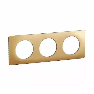Plaque C�liane 3 postes - Laiton Satin� emballage GD (CP1223)