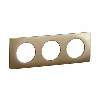 Plaque C�liane 3 postes - Bronze Satin� emballage GD (CP1623)