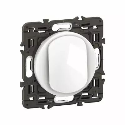 Poussoir C�liane enjoliveur Blanc et support (CX0031)