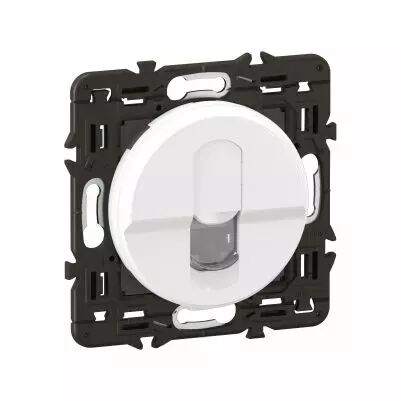 Prise RJ45 C�liane blind�e Cat�gorie 6 STP - enjoliveur Blanc et support (CX0347)