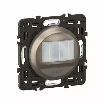 D�tecteur mural sans Neutre d�rogation 100W LED C�liane enjo Titanium et support (CY0050)