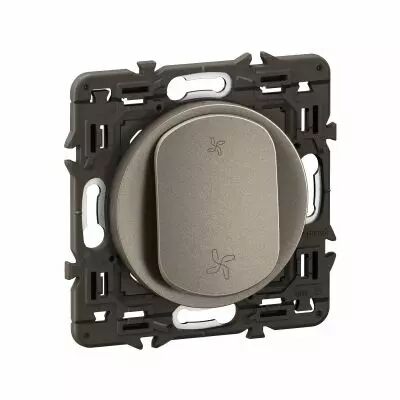 Poussoir VMC C�liane enjoliveur Titanium et support (CY6031)