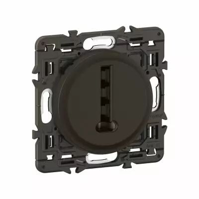 Prise t�l�phone C�liane 8 contacts - enjoliveur Noir et support (CZ0338)