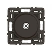Prise TV simple type F à visser Céliane - enjoliveur Noir et support (CZ0380)