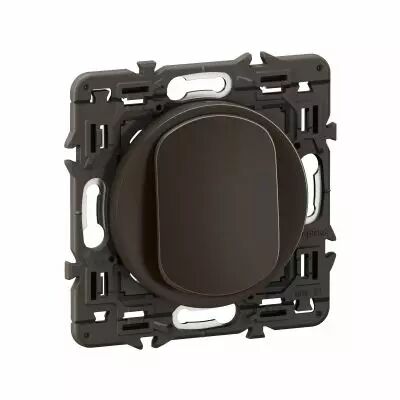 Poussoir lumineux C�liane enjoliveur Noir, support et voyant (CZ1031)
