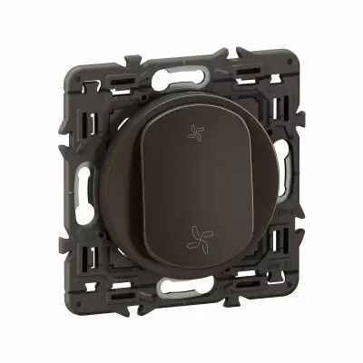 Poussoir VMC C�liane enjoliveur Noir et support (CZ6031)