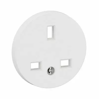 Enjoliveur prise 2P+T Standard Britannique C�liane - Blanc (CB0160)