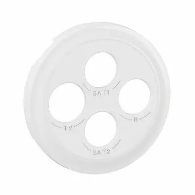 Enjoliveur prise TV-R-SAT-SAT 2 c�bles C�liane - Blanc (CB0393)