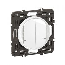 Interrupteur filaire double Céliane with Netatmo avec Neutre - Blanc (CB0416)
