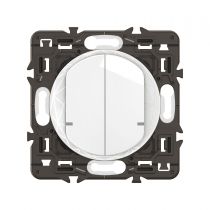 Interrupteur filaire double Céliane with Netatmo avec Neutre - Blanc (CB0416)