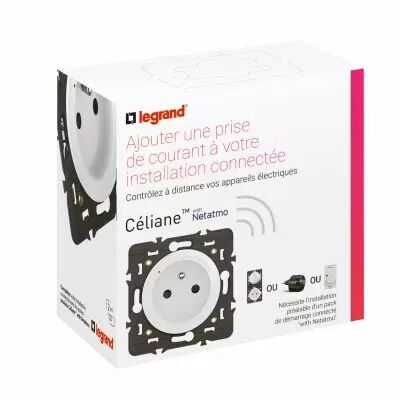 Prise 2P+T 16A C�liane with Netatmo - connexion � bornes automatiques - Blanc (CB0460)