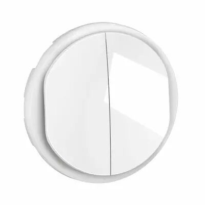 Enjoliveur double poussoir NO+NF lumineux C�liane - Blanc (CB3001)