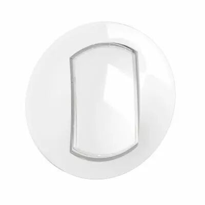 Enjoliveur inter ou va-et-vient avec porte-�tiquette C�liane - Blanc IP44 (CB7001)