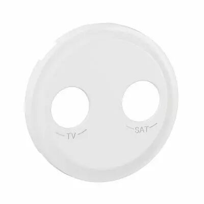 Enjoliveur prise TV-R-SAT DAB+ C�liane - Blanc Antimicrobien (CB7027)