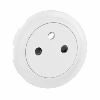 Enjoliveur prise 2P+T Surface C�liane - Blanc Antimicrobien (CB9027)