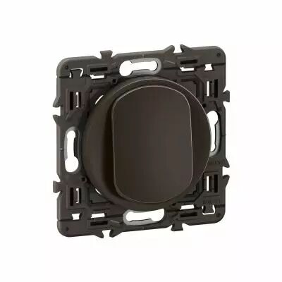 Poussoir inverseur C�liane contact NO+NF 6A - pr�mont� Noir (CE0031)