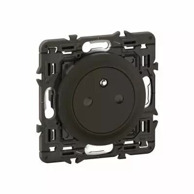 Prise 2P+T C�liane Surface Confort - bornes automatiques - pr�mont�e Noir (CE0111)