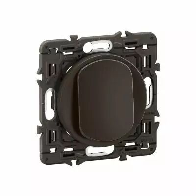 Poussoir inverseur C�liane contact NO+NF 6A - pr�mont� Noir (CE1031)