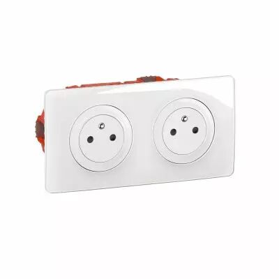 Kit 2x2P+T Surface pr�c�bl�es C�liane + bo�te - complet Blanc (CK0112)