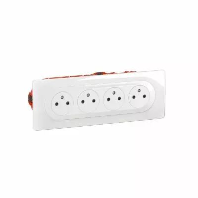 Kit 4x2P+T Surface compacte pr�c�bl�e C�liane + bo�te - complet Blanc (CK0114)