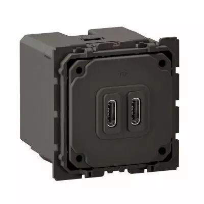Prise 2USB C�liane Type-C 30W Power Delivery - bornes automatiques (CM0158)