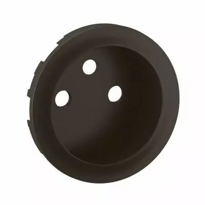 Enjoliveur prise 2P+T � puit bornes � vis C�liane - Noir (CN0116)