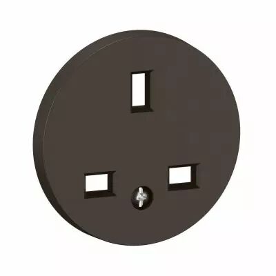 Enjoliveur prise 2P+T C�liane Standard Britannique - Noir (CN0160)