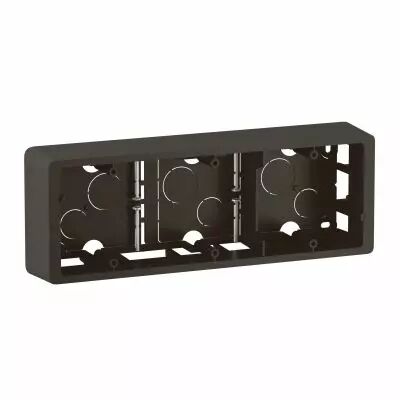 Cadre saillie C�liane 3 postes - livr� avec vis - Noir (CN0233)