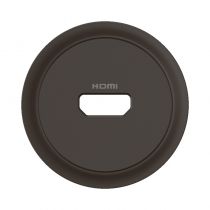 Enjoliveur prise audio vidéo HDMI préconnectorisée Céliane - Noir (CN0314)