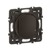 Interrupteur filaire Céliane with Netatmo sans Neutre, avec variation - Noir (CN0403)