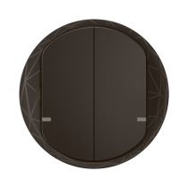 Enjoliveur interrupteur double Céliane with Netatmo - Noir (CN1415)