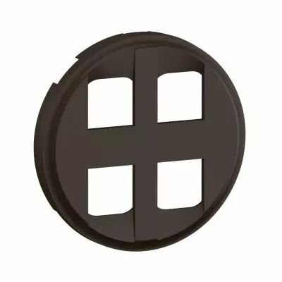 Enjoliveur prise quadruple RJ45 C�liane - Noir (CN4348)