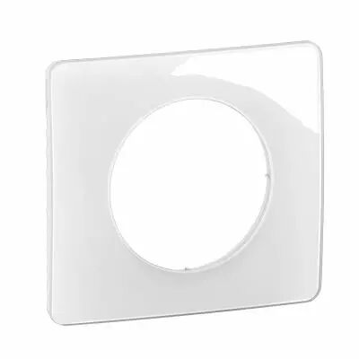 plaque de finition c�liane 1 poste - blanc emaill� (cp0001)