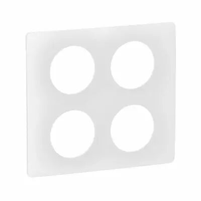 plaque de finition c�liane 2x2 postes - blanc emaill� (cp0009)