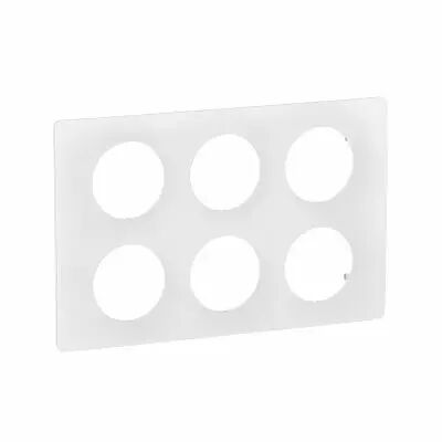 Plaque de finition C�liane 2x3 postes - Blanc Emaill� (CP0010)