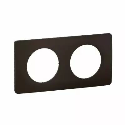 plaque de finition c�liane 2 postes - noir mat (cp0102)
