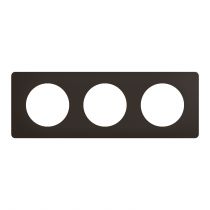 Plaque de finition Céliane 3 postes - Noir Mat (CP0103)