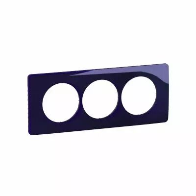 Plaque de finition C�liane 3 postes sp�ciale r�novation - Bleu de Four (CP0307)