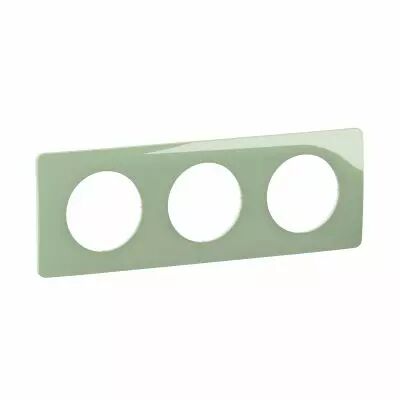 Plaque de finition C�liane 3 postes - Vert C�ladon (CP0503)