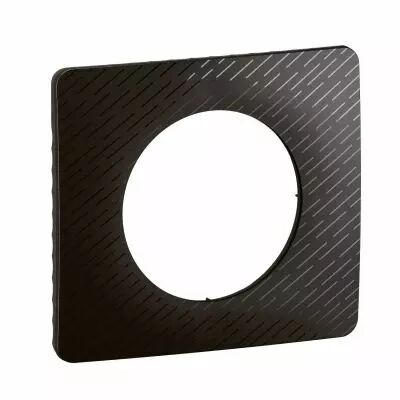 Plaque de finition C�liane 1 poste - Noir M�t�ore (CP0701)
