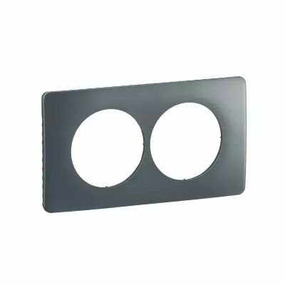 Plaque de finition C�liane 2 postes sp�ciale r�novation - Bleu Orage (CP0906)