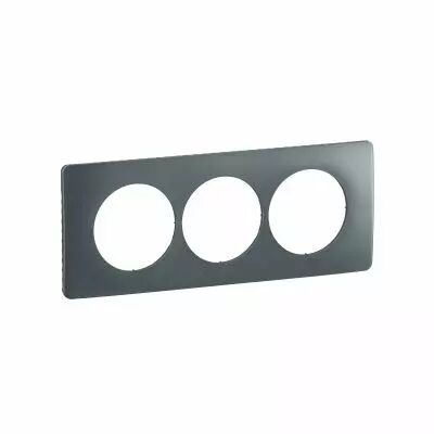 Plaque de finition C�liane 3 postes sp�ciale r�novation - Bleu Orage (CP0907)