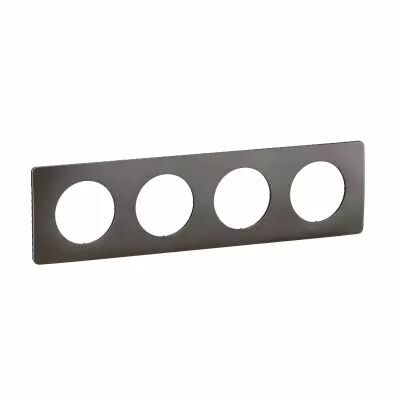 Plaque de finition C�liane 4 postes - Gris Cendr� (CP1004)