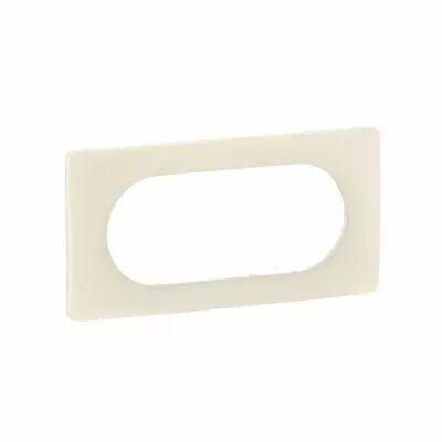 Plaque de finition C�liane 4 � 5 modules - Blanc Amande (CP1108)