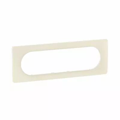 Plaque de finition C�liane 6 � 8 modules - Blanc Amande (CP1111)
