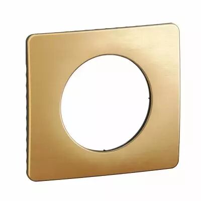 Plaque de finition C�liane 1 poste - Laiton Satin� (CP1201)